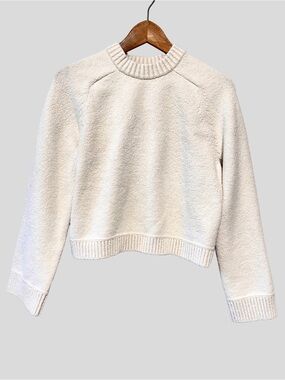 LULULEMON Ivory Cropped Knit Pullover Sweater Athleisure Balletcore